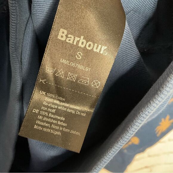 Y2K Barbour Of South Shield Mens Surf Shirt Blue Sweatshirt Long Sleeve Size S - Picture 9 of 11